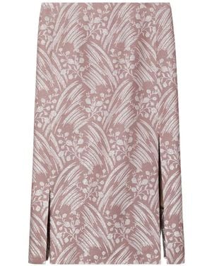 Tory Burch Silk Jacquard Skirt - Pink