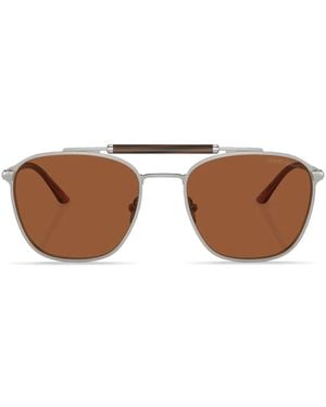 Giorgio Armani Tinted-Lens Square-Frame Sunglasses - Brown