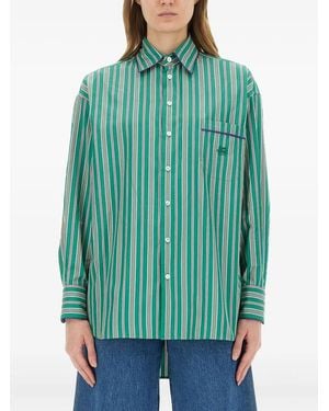 Etro Striped cotton shirt - Grün