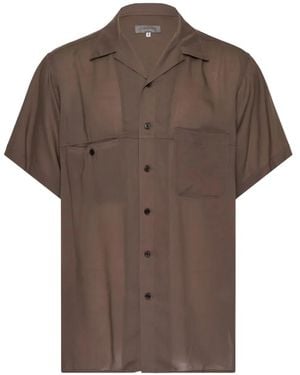 Yohji Yamamoto Chemise À Col Cubain - Brown