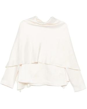 Rohe Satin Draped Blouse - White