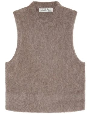 About Blank Crew-Neck Vest - Brown