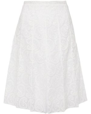 Giambattista Valli Pleated Lace Skirt - White