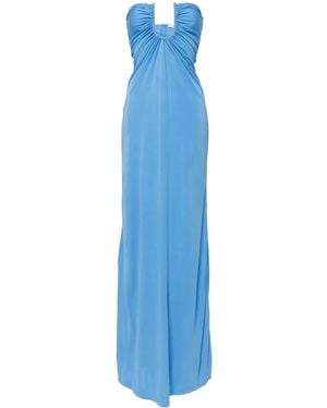 Christopher Esber Arced Palm Strapless Dress - Blue
