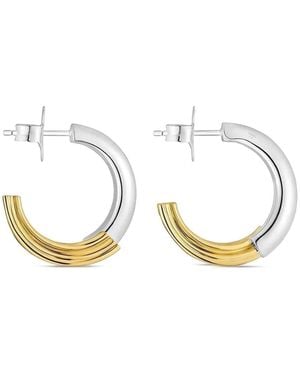 Tous Two-Tone Hoop Earrings - White