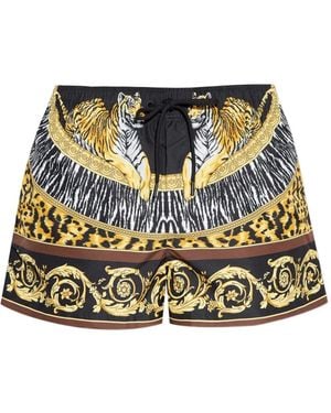 Versace Short De Bain À Imprimé Baroque - Noir