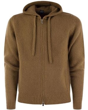 Fedeli Kapuzenjacke Mit Reißverschluss - Braun