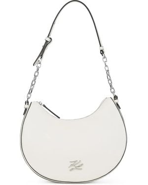 KARL LAGERFELD Medium K/Autograph Shoulder Bag - White