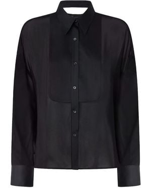 Pinko Blouse Met Geplooide Vlak - Zwart