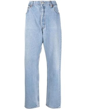 RE/DONE 90S Faded Straight-Leg Jeans - Blue