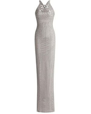 Ralph Lauren Open-Back Crochet-Detail Maxi Dress - White
