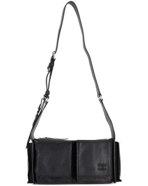 Miu Miu Utilitaire Multi-Pocket Shoulder Bag - White