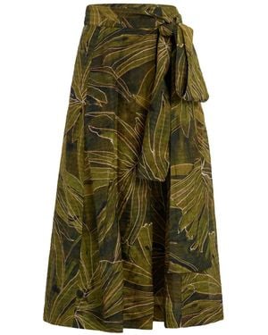Marie Oliver Jupe Portefeuille Estine À Imprimé Végétal - Vert