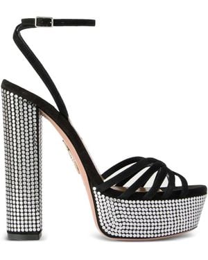 Aquazzura Platform Embellished Sandals - Wit