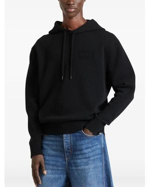 Givenchy Sudadera Couture Seam Con Capucha De Lana Y Cachemira - Negro