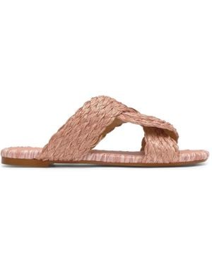 Castañer Braided Crossover-Strap Flat Sandals - Pink