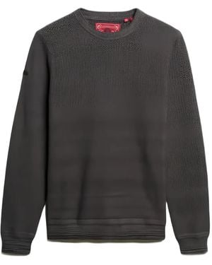 Superdry Textured-Knit Cotton Sweater - Gray