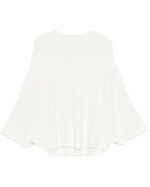 Panicale Ausgestellter Pullover - Weiß