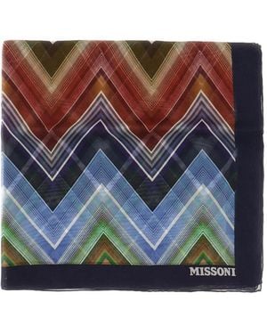 Missoni Chevron Scarf - Blue
