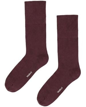 Wolford Ribbed-Knit Mid-Calf Socks - Purple