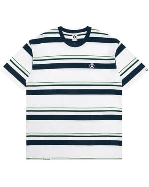 Aape By A Bathing Ape Striped T-Shirt - Blue