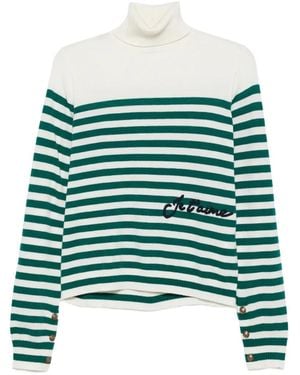 Liu Jo Striped Roll-Neck Sweater - Green