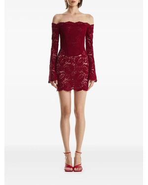 2310 STUDIO Abito Corto Con Spalle Scoperte - Rosso