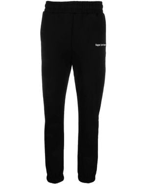 Kappa Logo-Print Track Trousers - Black