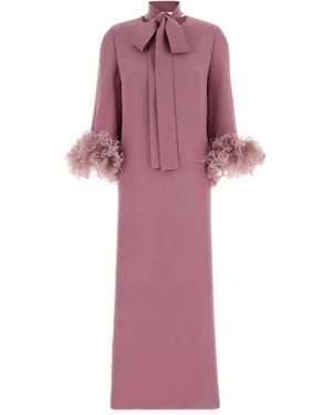 Valentino Garavani Bow-Detail Midi Dress - Pink