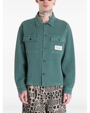Brain Dead Waffle-Knit Shirt - Green