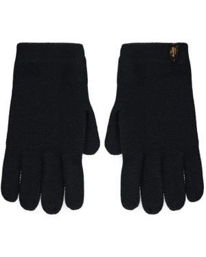 Moorer Knitted Cashmere Gloves - Black