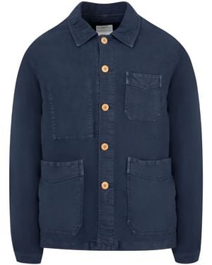 Visvim Button-Front Long-Sleeve Jacket - Blue