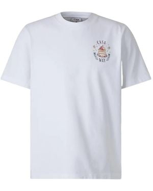 CASABLANCA Graphic-Print Cotton T-Shirt - White