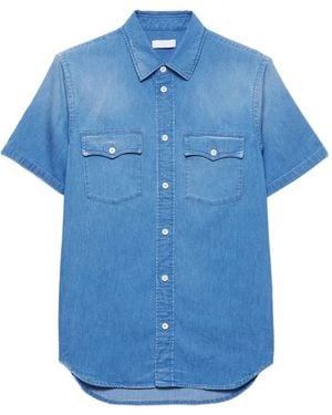 Prada Bleached Denim Pocket Shirt - Blue