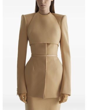 Mugler Layered Jacket - Natural
