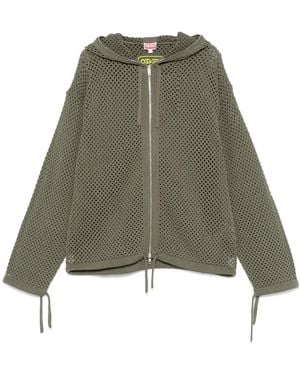 KENZO Hooded Mesh Jacket - Green