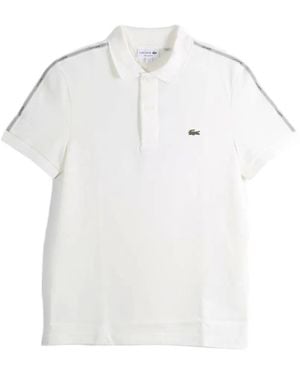 Lacoste Logo-Tape Polo Shirt - White