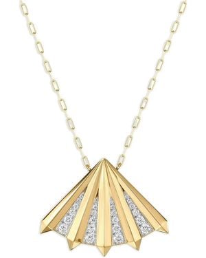 Phillips House 18Kt Aura Fan Diamond Necklace - Metallic