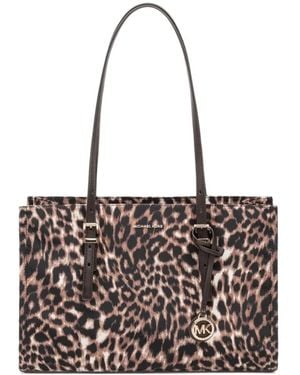 MICHAEL Michael Kors Leopard-Print Tote Bag - White