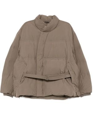 CROQUIS Down Belted Jacket - Natural