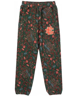 Eric Emanuel Aop Floral-Print Logo-Print Track Pants - Gray