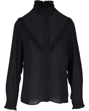 Nili Lotan Ruffled Blouse - Blue