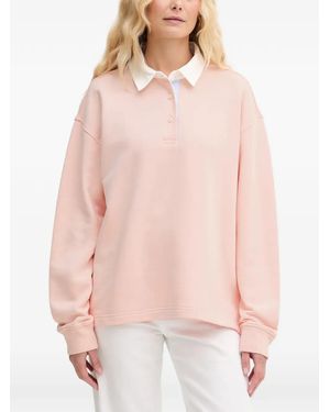 GANT Long Sleeve Polo Top - Pink