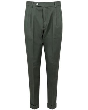 GTA Pleated Turn-Up Trousers - Green