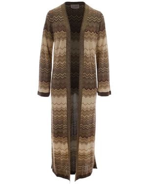 MC2 Saint Barth Tonia Cardigan Mit Zickzackmuster - Natur