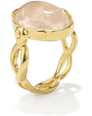 Goossens Bague Cabochons En Plaqué 24Ct - Métallisé