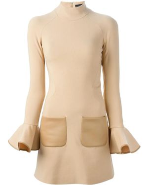 David Koma Flared Sleeve Dress - Natural