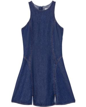 RE/DONE Robe À Fermeture Zippée Au Dos - Bleu