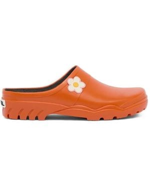 CAREL PARIS Mules Nectar À Patch Fleur - Orange