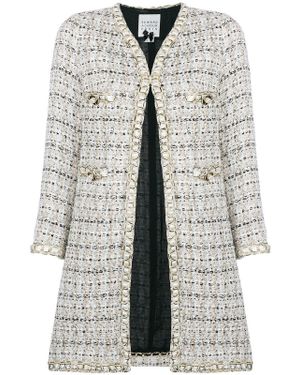 Edward Achour Paris Tweed Coat - Multicolour